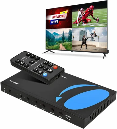 Miniatura 11 de OREI Controlador de Procesador de Pared de Video 4K 2x2 HDMI o USB-C Pantalla Hasta 4K 60hz 2x1, 1x2, 1x3, 1x4 Soporta Rotación de 180 Grados RS-232