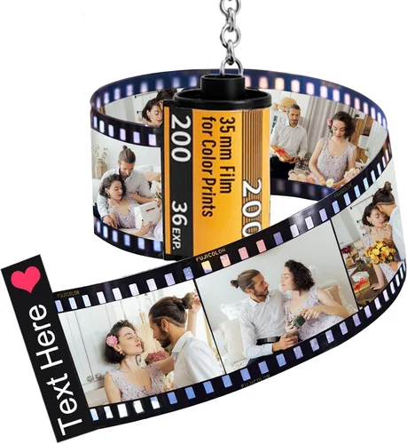 Llaveros personalizados con rollo de película de cámara para fotos llaveros personalizados con carrete de fotos álbum llaveros 6 Fotos