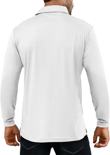 Miniatura 4 de JOYMASAR Camisas de golf para hombre - Polo de manga corta sólido que absorbe la humedad