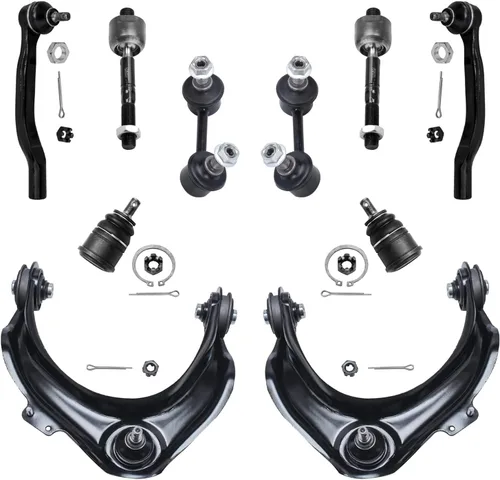 Miniatura 16 de Detroit Axle - Kit de suspensión frontal de 10 piezas para Jeep 2002-2004 Liberty, 2 brazos de control superiores con rótula 2 rótulas inferiores, 4