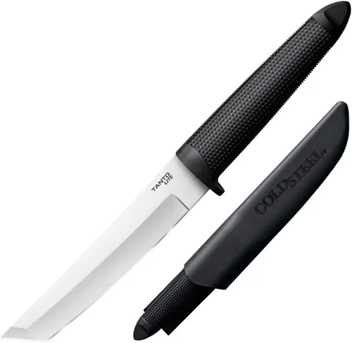 COLD STEEL Tanto Lite - Cuchillo utilitario de caza al aire libre duradero y ligero alemán 4116 de acero inoxidable 4116, hoja fija de 6 pulgadas,