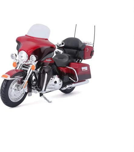 Motocicleta Harley Davidson FLHTK Electra Glide modelo 2013, roja, versión ultralimitada, 1/12 de Maisto 32323.