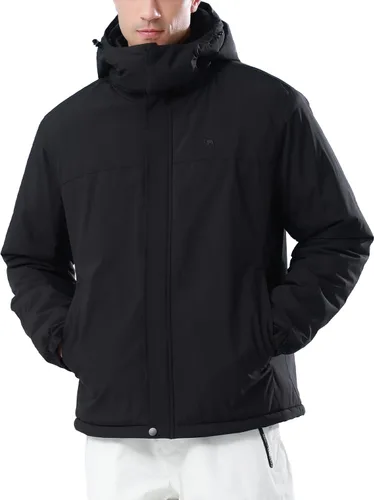 Miniatura 7 de CAMEL CROWN Chaqueta de Esquí de Invierno para Hombre Abrigos de Nieve de Montaña Impermeable Capucha Desmontable Resistente al Viento Chaquetas