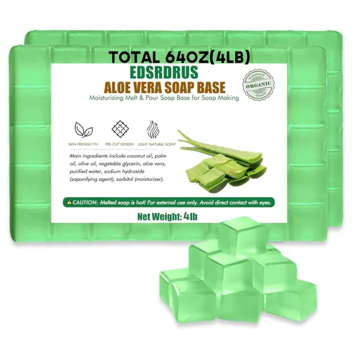 Miniatura 15 de EDSRDRUS Base de jabón aromática de 2 libras, hecha a mano con miel y aceite de coco, base de jabón hidratante para derretir y verter