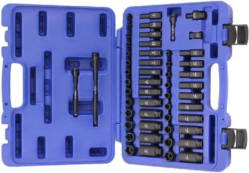 Miniatura 3 de Juego de dados de impacto de 53 piezas de 1/4 "SAE y métrico estándar profundo NUEVO