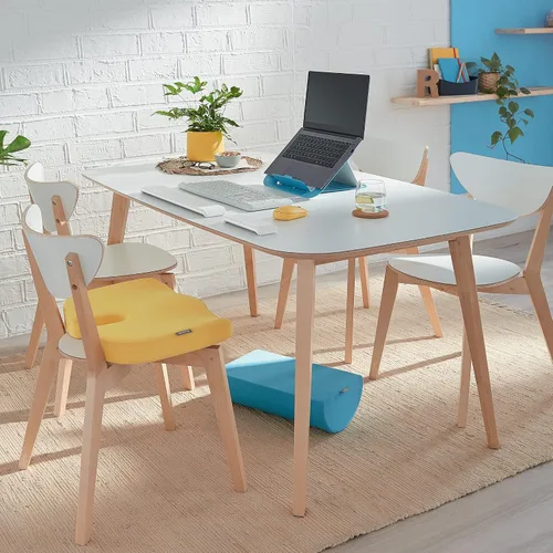 Miniatura 6 de Leitz Reposapiés de escritorio, soporte ajustable para piernas y rodillas, adecuado para la oficina en casa, alivia el dolor de hombros y espalda