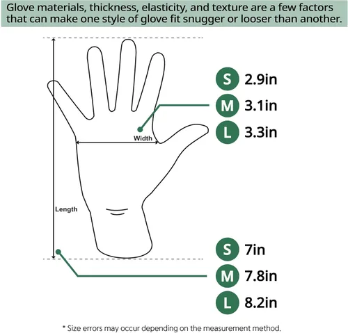 Miniatura 6 de Youneedthat Forros de guante de nitrilo para eccema, 20 unidades de guantes de seguridad Aerosilver con agarre antideslizante, blanco (S, M, L)