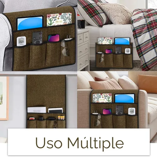 Miniatura 5 de Joywell Caddie Organizador de Sillón para Sofá, Soporte de Control Remoto, Organizador de Reposabrazos Reclinable Antideslizante, Caddie de Brazo