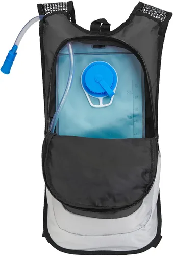 Miniatura 3 de Black Mountain Products Paquete de hidratación - Bolsa de agua de 2 litros con compartimento de almacenamiento extra grande Negro