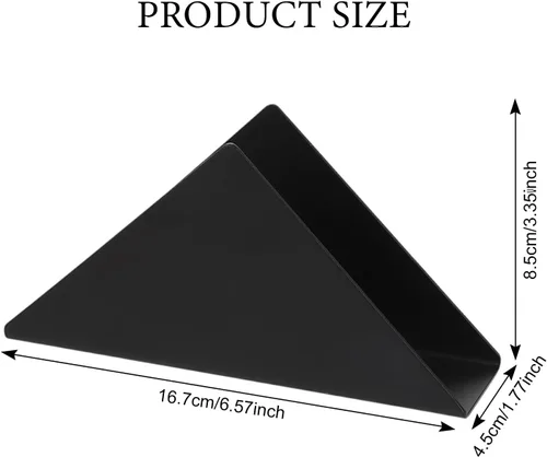 Miniatura 2 de Stainless Steel Cocktail Napkin Dispenser, Table Napkin Holder, Freestanding Tissue Dispenser, Paper Napkin Holder, Napkin Holder (Black)