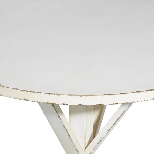 Miniatura 4 de Deco 79 Mesa auxiliar de madera para mesa auxiliar, mesa auxiliar de 29 x 29 x 31 pulgadas, color blanco