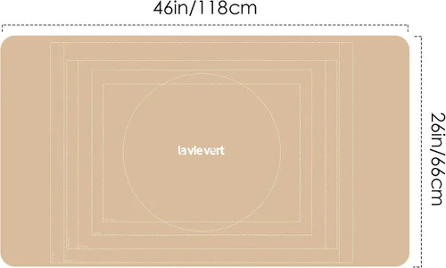 Miniatura 3 de LAVIEVERT Tapete enrollable para rompecabezas de neopreno de doble cara, protector de tablero de rompecabezas portátil con línea auxiliar y bolsa