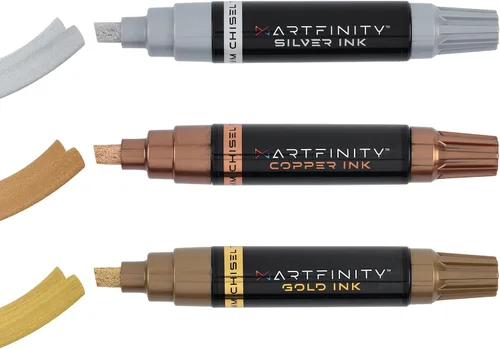 Artfinity Marcadores metálicos ricos – Marcadores metálicos profesionales para artistas, dibujos, caligrafía y mucho más. – Colores surtidos – Juego
