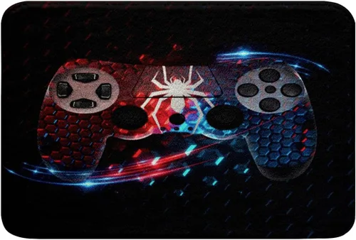 Miniatura 35 de Erosebridal Alfombra de baño para juegos de PC de 16 x 24 pulgadas, tapete de baño con control de videojuegos para niños, decoración de dormitorio