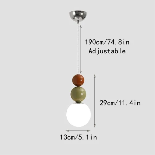 Miniatura 6 de Lámpara colgante de techo estilo granja, lámpara colgante con pantalla de vidrio retro nórdico con cúpula de metal, lámpara de cable ajustable