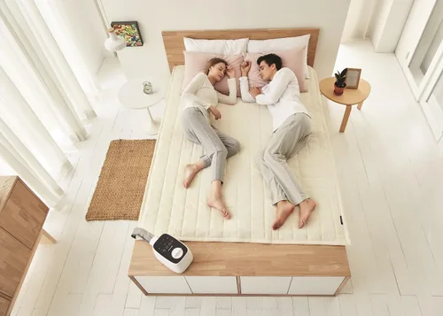 Miniatura 2 de EQM 350, King - Almohadilla de colchón calentada por agua sin EMF - Control de temperatura dual - Calentador de cama no eléctrico - Ecológico