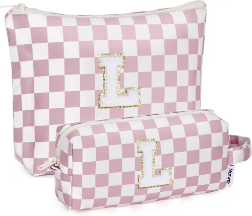 Miniatura 102 de Narwey Bolsa de maquillaje con inicial, regalos de graduación para adolescentes, niñas, niños y adolescentes, cosas de moda de 6 a 18 años, bolsa