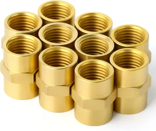 Miniatura 18 de GASHER 5 piezas de tubería de latón, acoplamiento, adaptador reductor, 1/2 "x 3/8" NPT hembra
