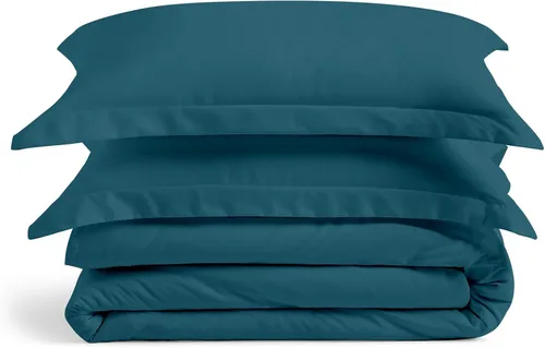 Miniatura 17 de Cosy House Collection Juego de funda de edredón de lujo de 2 piezas, mezcla de rayón derivado del bambú, ropa de cama ultrasuave, protector de Crema