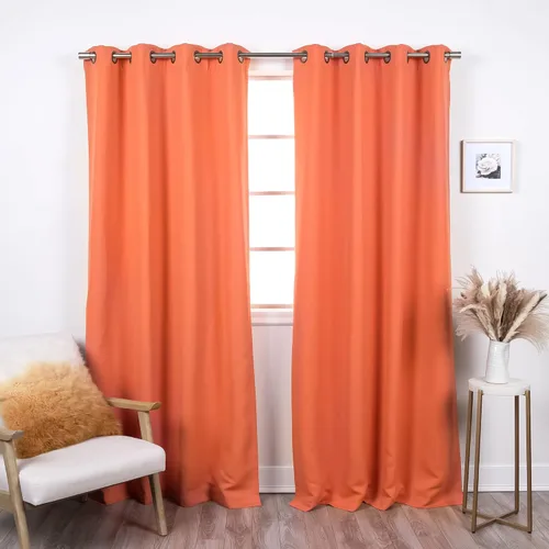 Miniatura 40 de Best Home Fashion Cortinas Opacas 2 Paneles - Tratamiento de Ventana con Aislamiento Térmico Premium Cortinas Opacas para Dormitorio - Parte Castaño