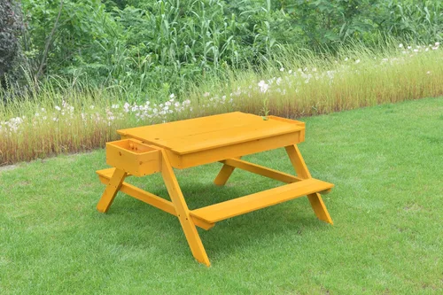 Avenlur Mesa de arena de madera para niños, juego sensorial, madera de pino duradera, portátil, estante de almacenamiento, juego imaginativo