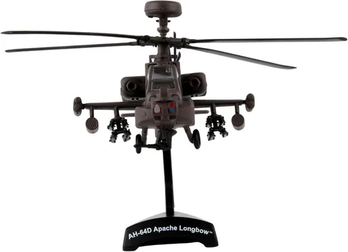 Miniatura 5 de Daron Sello Postal Boeing AH-64D Apache Longbow Modelo de exhibición de fundición a escala 1/100 con soporte, mediano