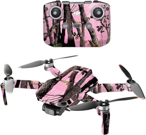 Miniatura 7 de MightySkins Compatible con DJI Mini 2 Dron portátil – Camuflaje rojo Funda protectora de vinilo duradera y única Fácil de aplicar, quitar