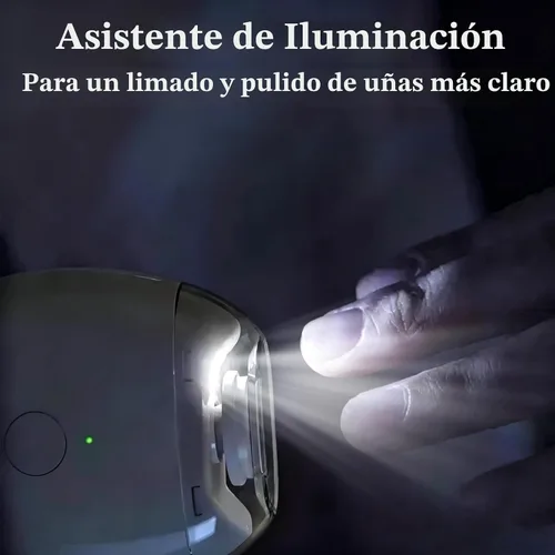 Miniatura 3 de Cortaúñas eléctrico, 2026 NUEVO Cortaúñas eléctrico 3 en 1 con luz LED y 3 velocidades, cortador de uñas automático silencioso de 360°