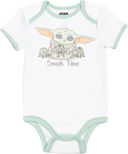 Miniatura 2 de STAR WARS Mandalorian The Child Baby Boys - Conjunto de canastilla con pantalones y babero