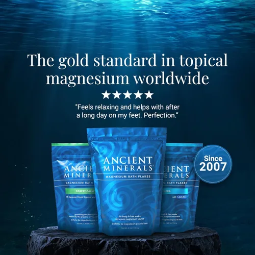 Miniatura 6 de Ancient Minerals Copos de baño de magnesio - Cloruro de magnesio puro de Zechstein para remojo y reposición de todo el cuerpo (16 lb)