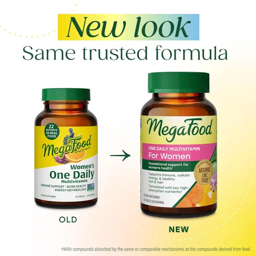 Miniatura 2 de MegaFood Multivitamínico para Mujeres One Daily - Multivitamínico para Mujeres - Vitamina C, Vitamina D, Hierro y Vitaminas B - Apoyo