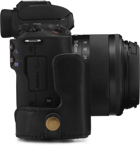 Miniatura 8 de MegaGear Canon EOS M50 - Funda de piel sintética para cámara, color negro