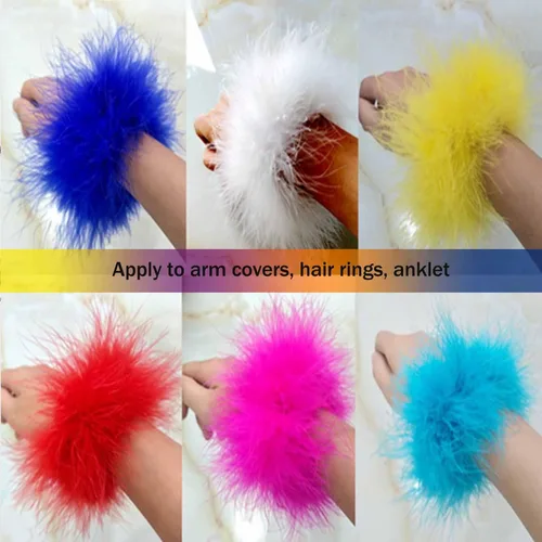 Miniatura 7 de LELEBEAR Pulseras de plumas a presión, pulsera de plumas a presión, muñeca de plumas, puños de plumas para mujer