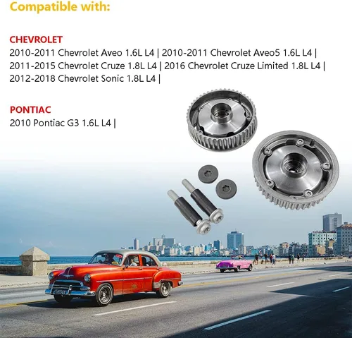 Miniatura 4 de Fases de leva con engranajes de piñón variable, sincronización de árbol de levas para admisión y escape Compatible con Chevrolet Aveo5 Cruze