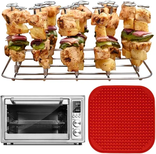 Miniatura 8 de INFRAOVENS Estante para freidora de aire Chefman Multifuncional Digital Air Freidora XL 10 L, accesorios de acero inoxidable para RJ38-1 Airfryer