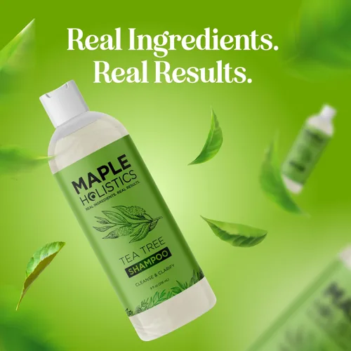 Miniatura 10 de Champú aclarante para acumulación y cabello graso - Champú de árbol de té para hombres y mujeres con aceite esencial de romero para cabello graso
