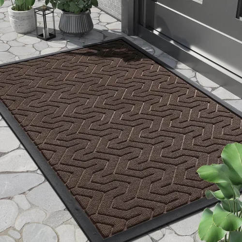 Miniatura 7 de Yimobra Alfombra para Puerta Delantera Exterior Entrada 29.5x17, Impermeable Resistente Alfombras Exteriores para Puerta Delantera, Alfombra