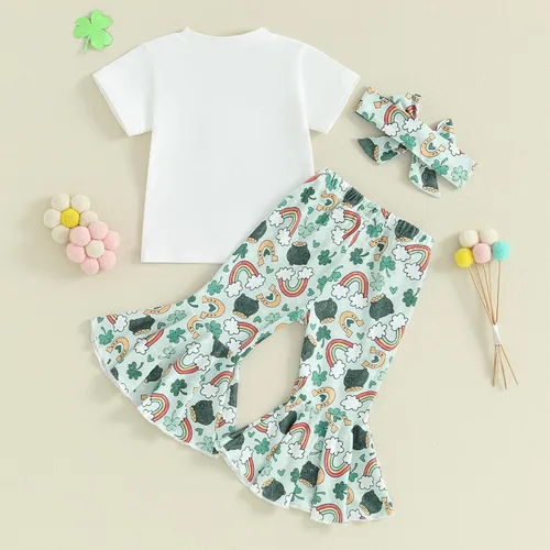 Miniatura 11 de Traje de Halloween para bebé niña, manga larga, cuello redondo, letras de fantasma, parte superior con estampado de fantasma, parte inferior