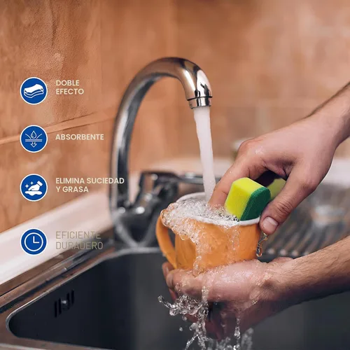 Miniatura 6 de Esponjas de limpieza de cocina,Paquete de 24 Eco Anti-Scratch para platos,Esponjas para fregar