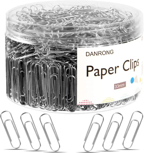 Miniatura 8 de Clips de papel de colores, 560 clips medianos de 1.3 pulgadas (1.299 in), ideales para suministros escolares de oficina, clips coloridos