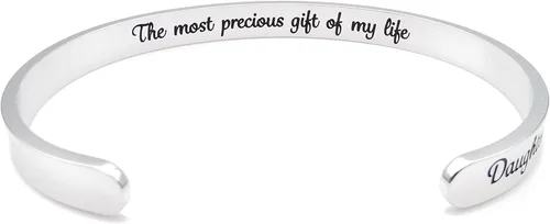 Miniatura 21 de Dczosily Pulseras inspiradoras para mujer, de acero inoxidable, pulseras motivacionales, regalos personalizados para mejores amigas