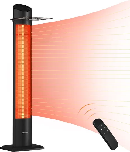 Miniatura 10 de EAST OAK Calentador eléctrico para patio, calentador infrarrojo montado en la pared de 1500 W para exteriores, garaje, patio trasero, restaurante