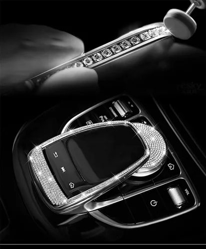 Miniatura 5 de CONGCONG para Mercedes Benz Cubierta de Control de Medios Interior Bling Accesorios de Cristal Compatible con Accesorios Mercedes-Benz