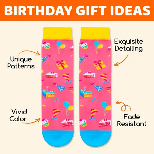 Miniatura 3 de Zmart Birthday Gifts Idea for Girl - Preteen Socks for Kids Girl Age 8-12, Pink