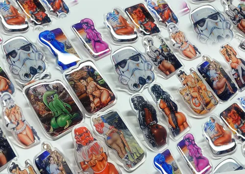 Miniatura 4 de JEREMY WORST "Pasadores de acrílico" Cosplay Wars Anime Marvel Comics Mujer para Él y sus accesorios para bolsos ropa