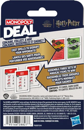 Miniatura 14 de Monopoly Deal: Juego de cartas de Harry Potter Juegos familiares para niños y adultos A partir de 8 años 2 a 5 jugadores 15 minutos