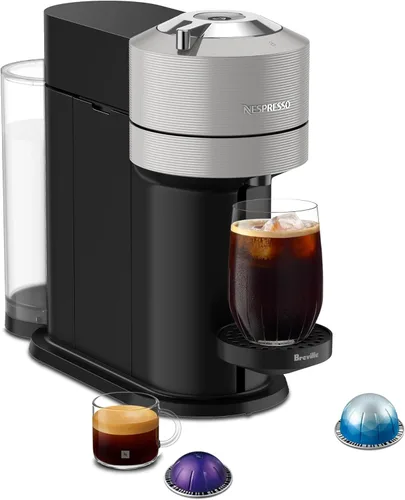 Miniatura 13 de Nespresso Vertuo Next Cafetera de café y espresso de Breville, con espumador de leche Aeroccino, gris claro