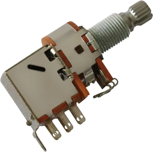 Miniatura 3 de Push Pull Pot DPDT - Potenciómetro de bajo de guitarra conmutada, tono de volumen, interruptor de control de eje dividido, 0.71 pulgadas