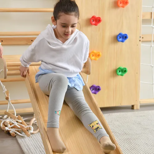 Miniatura 4 de Avenlur Neem 5 en 1 escalera sueca de pared con gimnasio, escalador de pared de carga, escalera sueca con columpio, escalera de cuerda, barra