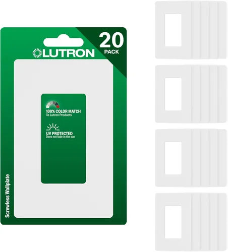 Miniatura 13 de Lutron Claro - Placa de pared de 1 banda (paquete de 6) CW-1-AL-6 almendra